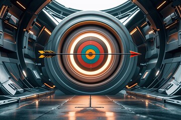 Futuristic Target Achieving Success with Perfect Arrow Precision