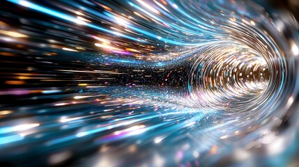 Light Tunnel Abstract Digital Art