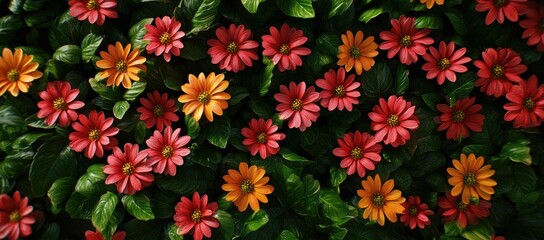 Vibrant flowers in various hues