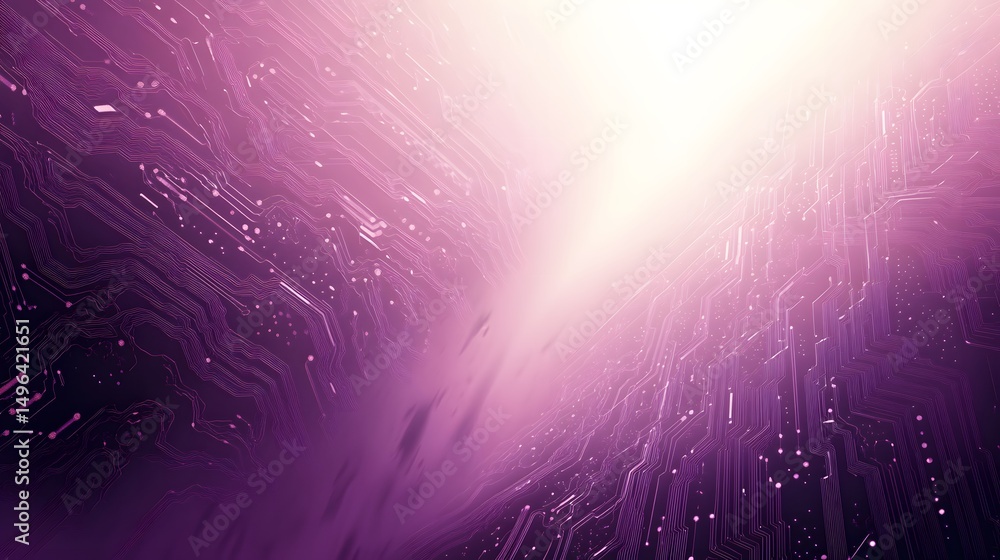 Poster abstract circuit design with vibrant color gradients.