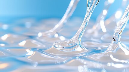 Liquid Drops Falling on Water Surface