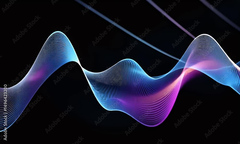 Poster a stock market graph with sharp curves up and down, going from low to high, glowing in the dark on a