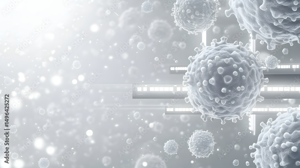 Poster complex microscopic structures in a light-filled environment.