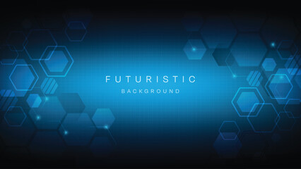 Blue Futuristic Circuit Abstract technology background Hi-tech system concept vector illustration