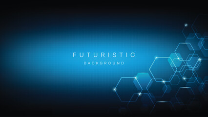 Blue Futuristic Circuit Abstract technology background Hi-tech system concept vector illustration