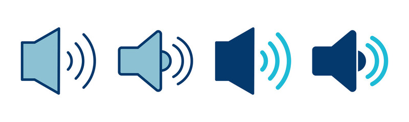 Speaker icon vector isolated on white background. Volume icon. Loudspeaker icon vector. Audio. Sound