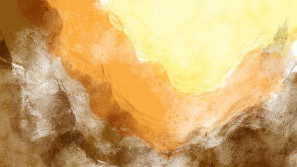Earthen swirl Golden light illuminates abstract landscape. Abstract background for header poster banner backdrop design