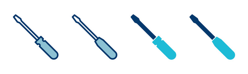 Screwdriver icon vector isolated on white background. Screwdriver vector icon