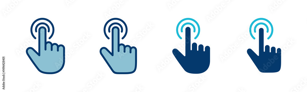 Poster hand click icon vector isolated on white background. pointer icon vector. hand cursor icon vector