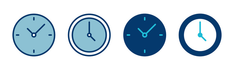 Clock icon vector isolated on white background. Time icon vector. Clock vector icon