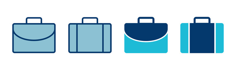 Briefcase icon vector isolated on white background. Briefcase vector icon