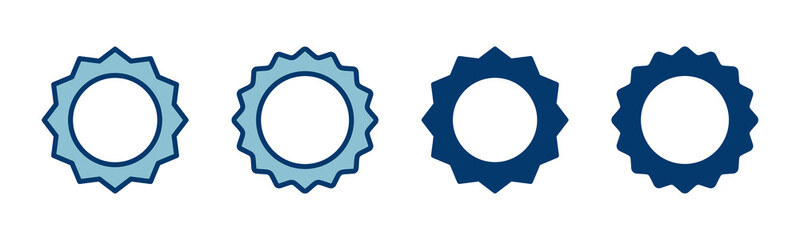 Badge icon vector isolated on white background. Awards icon. Achieve. Stamp