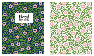 Flowers Abstract for packaging design, fabric printing, wallpaper, book covers, print media, wrapping and accessories. Files can be customized for your work.
