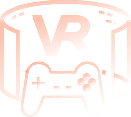 vector illustration of game and VR