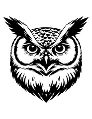 Black Owl Face Vector Art
Vector artwork of an owl face in solid black silhouette. Ideal for nature-inspired branding, digital designs, wildlife illustrations, and craft projects.