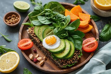 Fresh Elements Healthy Bite Showcase with Clean Design for Vitality Promotion