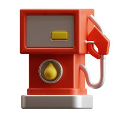 Gas station 3D icon.