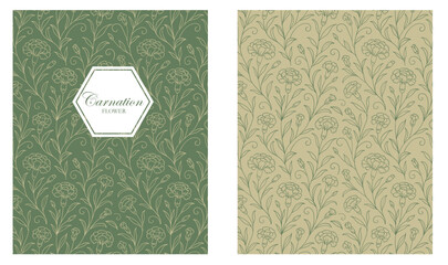 carnation line drawing vector file for packaging design, fabric printing, wallpaper, book covers, printed materials, wrapping and accessories. The file can be customized for your work.