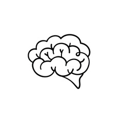Brain Line Style Icon Design