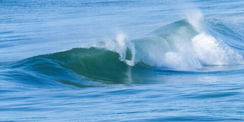 Breaking ocean wave art seascape panorama at the Gold Coast, Queensland, Australia.