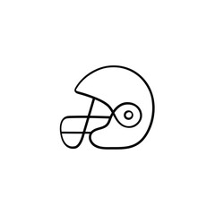 Football Helmet Line Style Icon Design