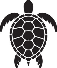 Obraz premium Black Turtle Silhouette Vector Pack 2