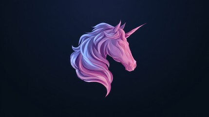 Minimalist unicorn logo with colorful appearance gives an interesting, special, or transformative artistic impression for various branding purposes in business.
