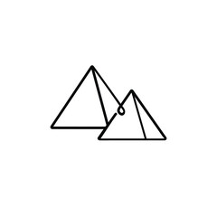 Pyramid Line Style Icon Design