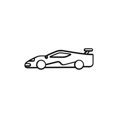 Racing Car Line Style Icon Design