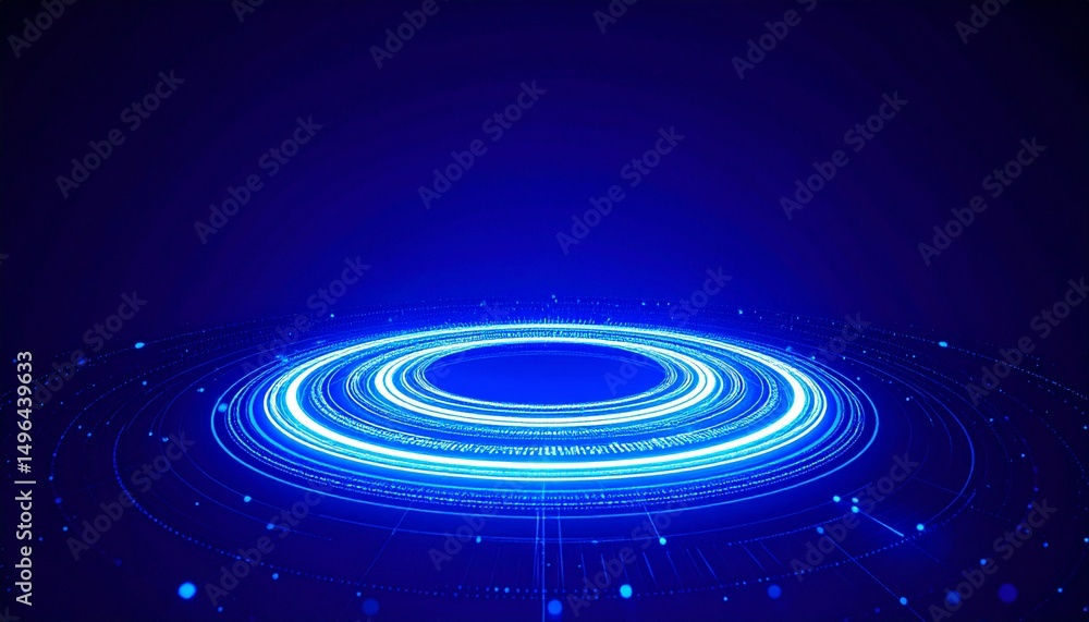 Aufkleber abstract digital background with blue circle. this background evokes a sense of technology, data, an