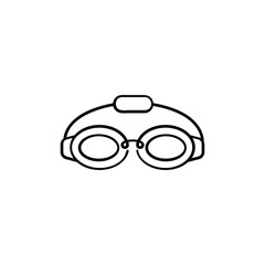 Swimming Goggles Line Style Icon Design