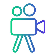 camera Line Gradient Icon