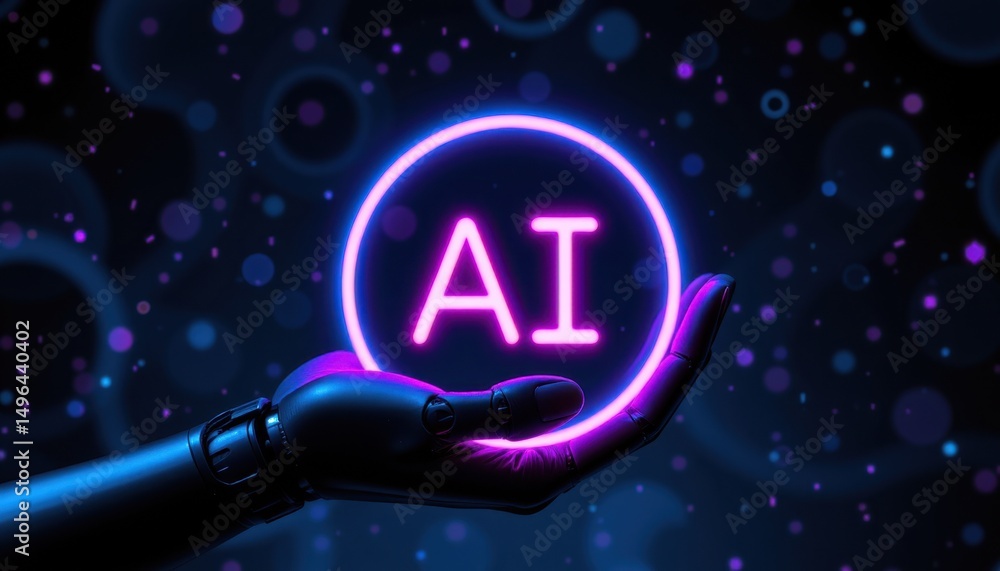 Aufkleber ai revolution exploring artificial intelligence innovations in technology digital space futuristic e
