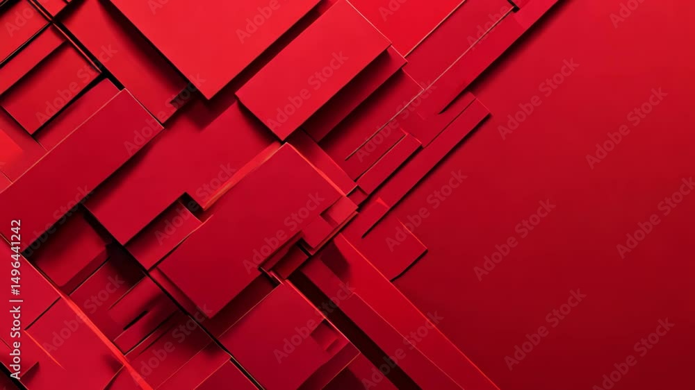 Poster abstract red background with geometric shapes and textures