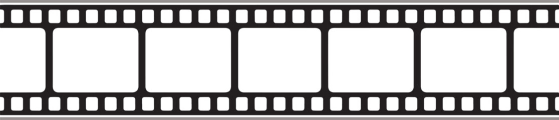 Film Strip Frame Vector with Transparent Background
