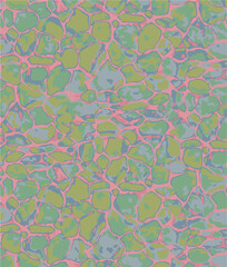 Blurred watercolor striped seamless pattern. Green and beige vertical wavy lines
