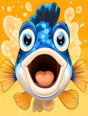 元気いっぱいの可愛い魚 アップ画像
