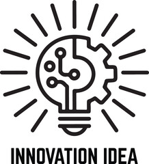Innovation Idea Gear Vector Icon 2