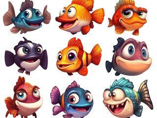 可愛い海の仲間たちイラストセット