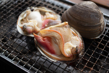 北寄貝の網焼き2