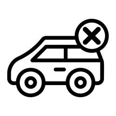 no transportation Line Icon