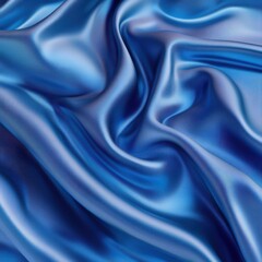 Fototapeta premium Fluid, vibrant blue silk drapes