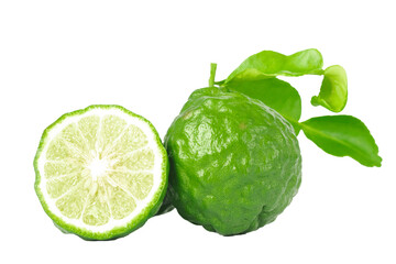 Bergamot fruit isolated on white background.