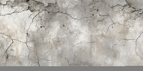 Closeup of cracked and weathered concrete surface texture