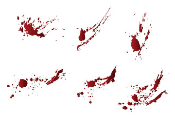 Vector set of red blood background