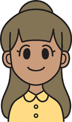 Woman Icon Profile Avatar in Casual Clothes Recolorable
