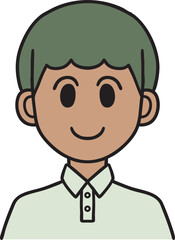 Man Icon Profile Avatar in Casual Clothes Recolorable