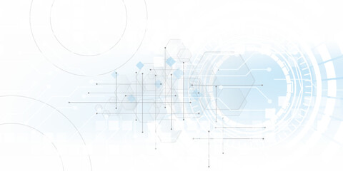 Obraz premium Abstract hexagon background. Technology polygonal design. Digital futuristic minimalism. Vector illustration