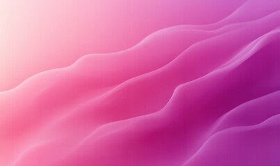Fototapeta premium Smooth flowing wave-like shapes in gradient shades of pink and purple creating a soft and calming abstract background