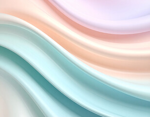 Obraz premium A minimalistic abstract background featuring smooth flowing curves in pastel shades